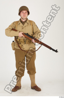  U.S.Army uniform World War II. ver.2 army poses with gun soldier standing whole body 0017.jpg